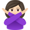 Woman Gesturing No- Light Skin Tone emoji on Emojione